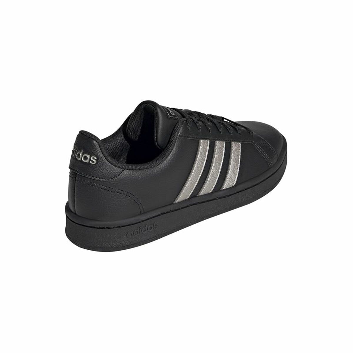 Adidas Grand Court Women's Sports Sneakers Black-6