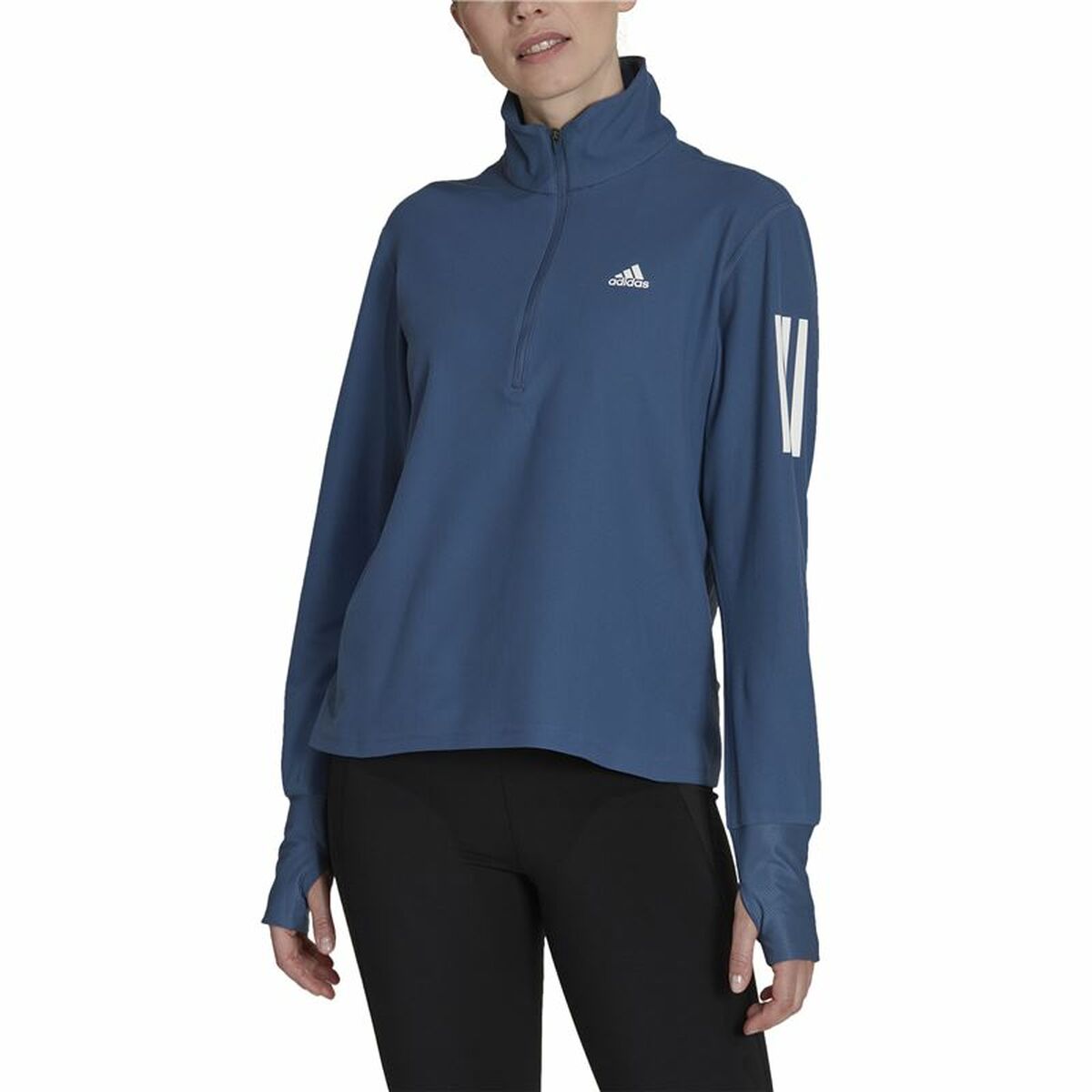 Adidas Own the Run 1/2 Indigo Women's Long Sleeve Shirt-7