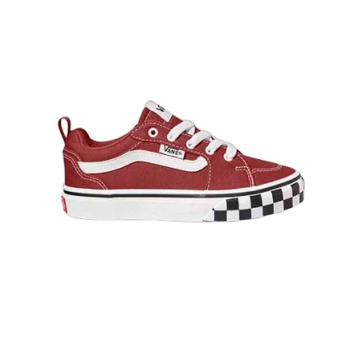 Tägliche Schuhe Baby Vans Filmore Check Bumper Dark Dunkelrot