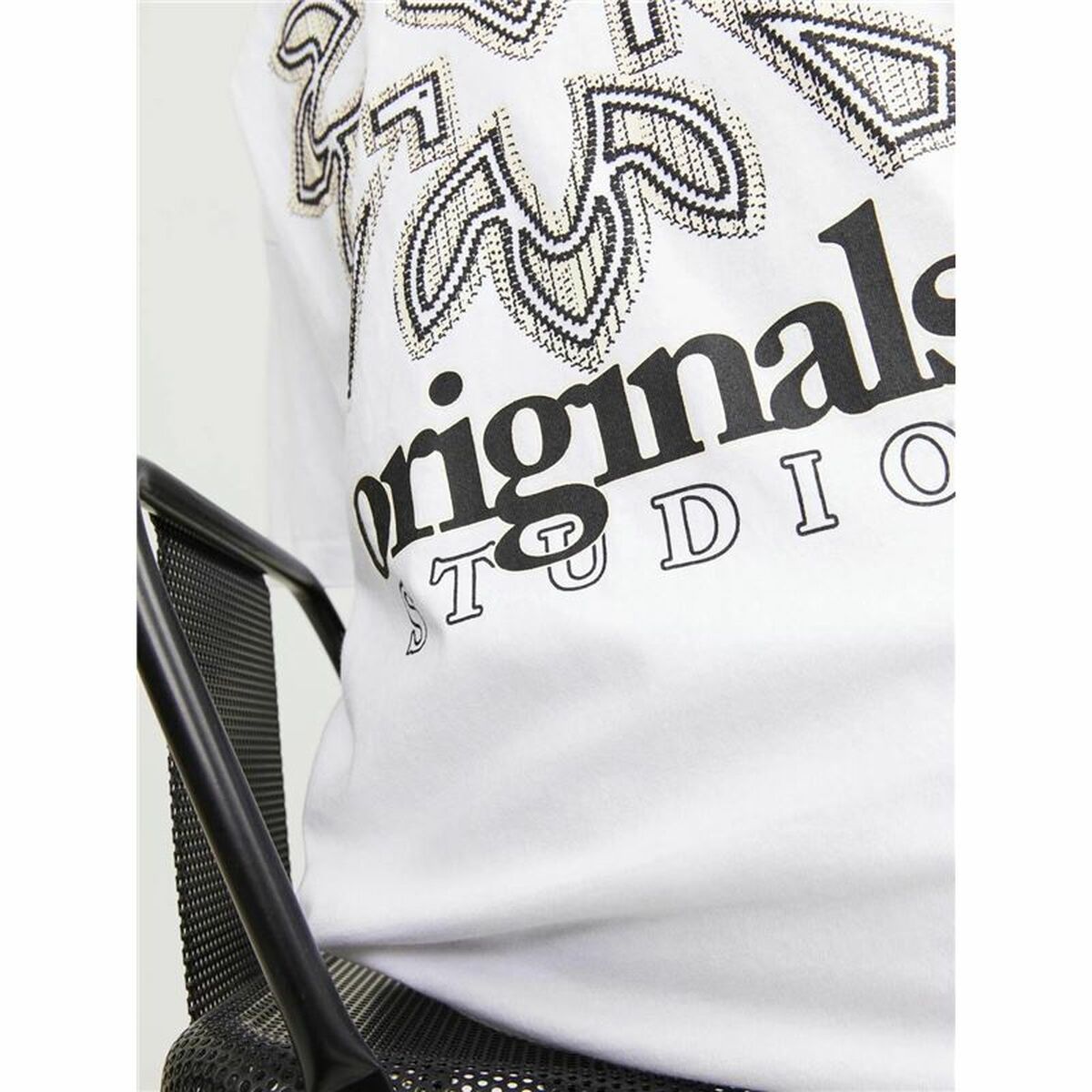 Футболка с коротким рукавом мужская Jack & Jones bari Back Белый Мужской-2