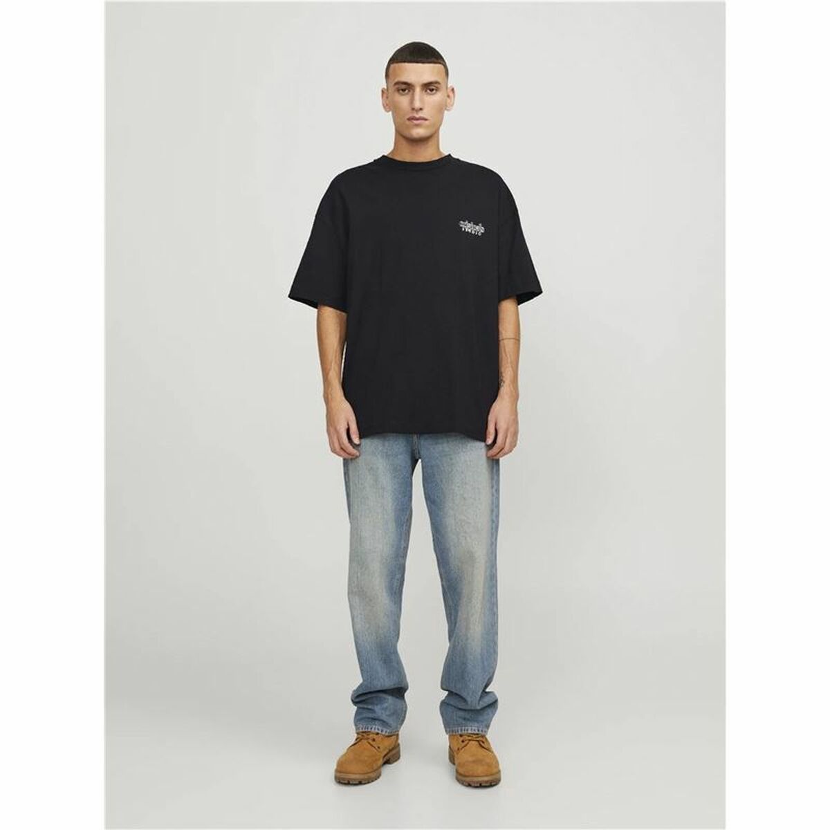 Футболка с коротким рукавом мужская Jack & Jones bari Back Чёрный Мужской-6