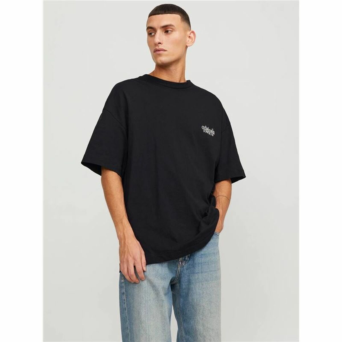 Футболка с коротким рукавом мужская Jack & Jones bari Back Чёрный Мужской-4
