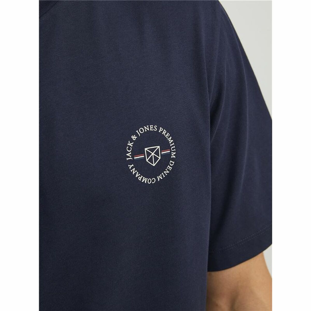 Футболка с коротким рукавом мужская Jack & Jones lushield Синий Мужской-2