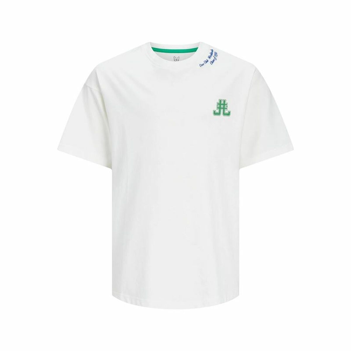 Jack & Jones Jorcole طباعة قميص الأطفال بأكمام قصيرة باللون الأبيض الأخضر-7