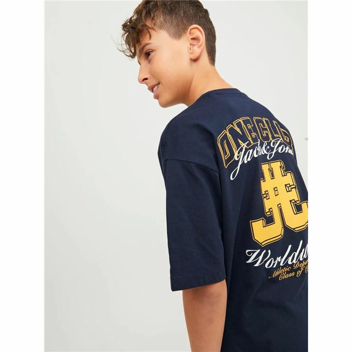 Jack & Jones Jorcole Back Print Baby Short Shireve T-Shirt Dark Blue-5
