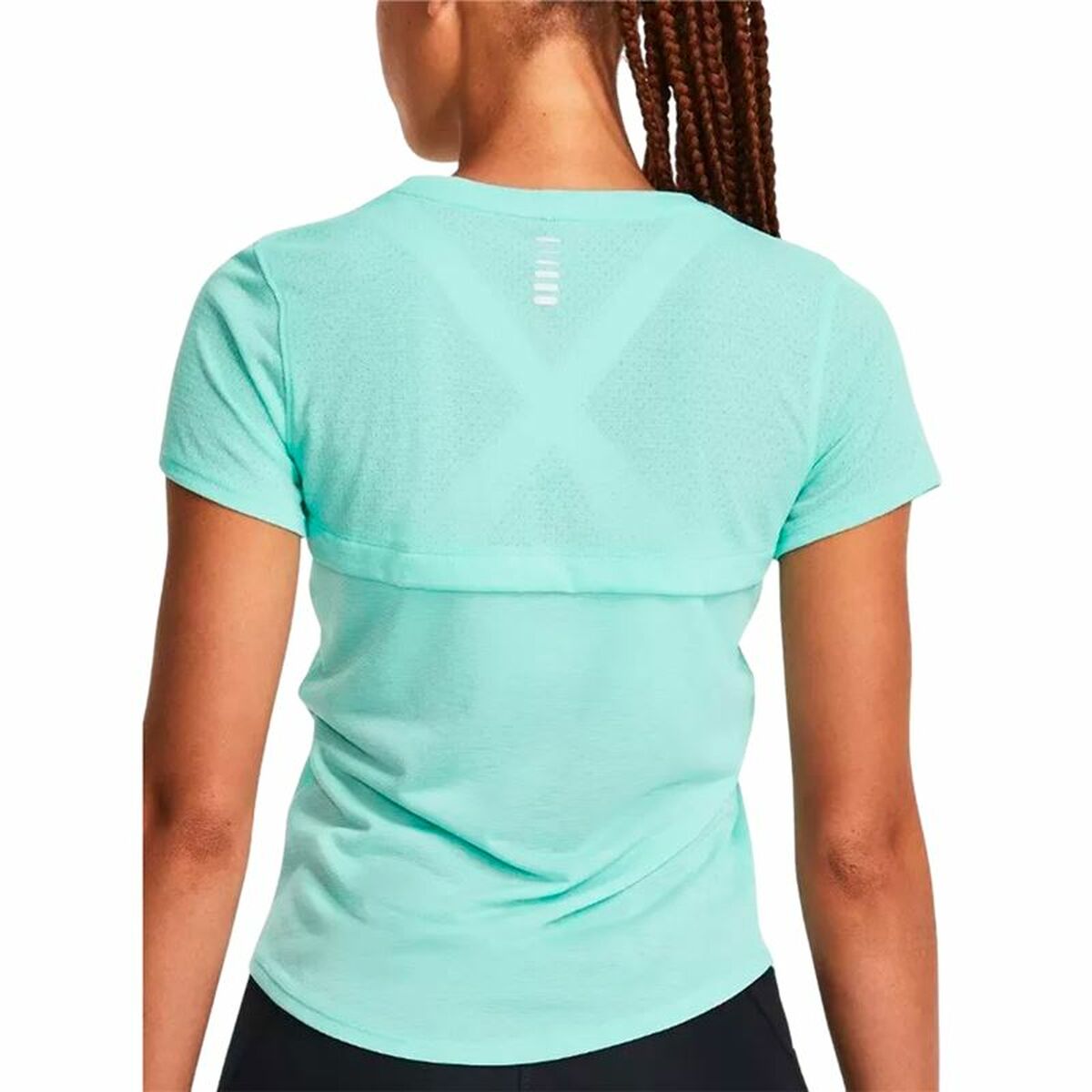 قميص Ss Aquamarine قصير الأكمام للسيدات Under Armor Streaker-2