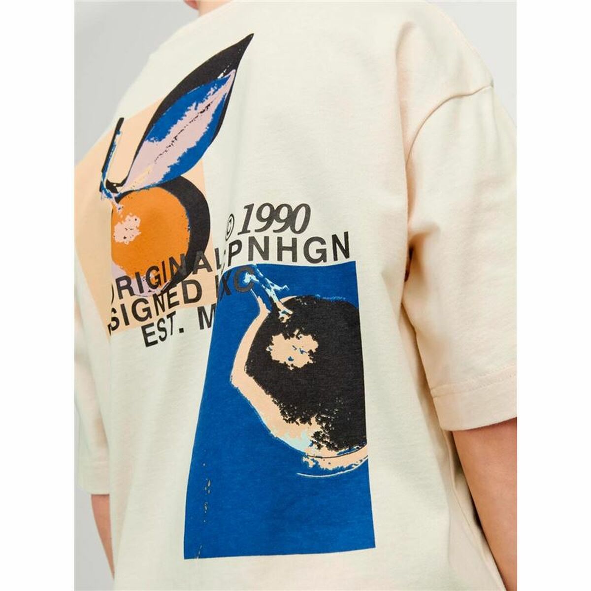 Детский Футболка с коротким рукавом Jack & Jones tampa Back Бежевый-6