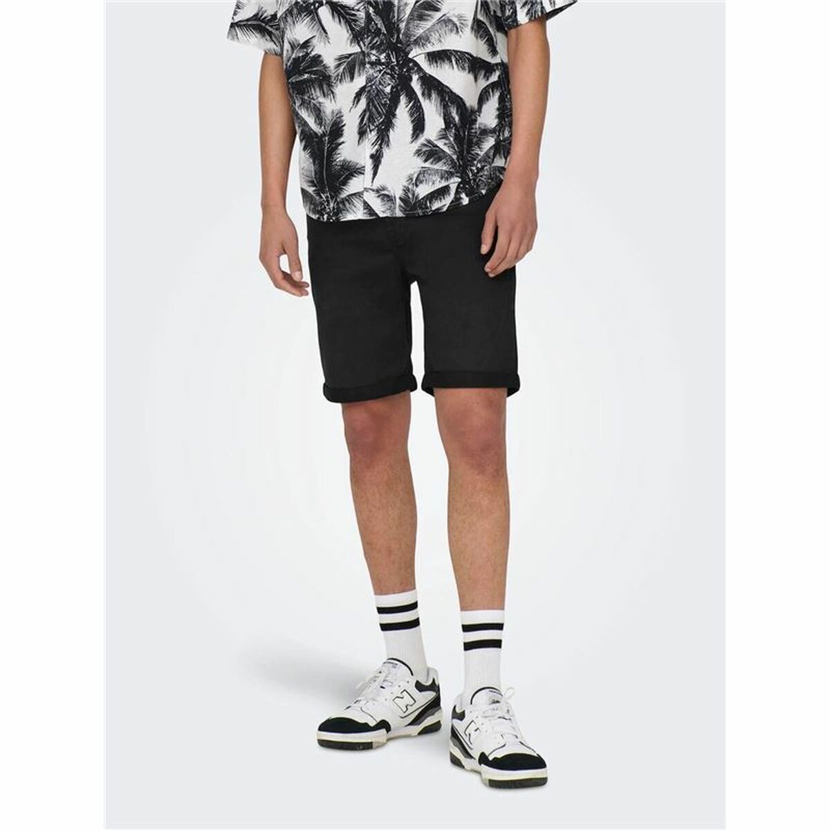 فقط & Sons Onsply Reg Short Pants Black-3