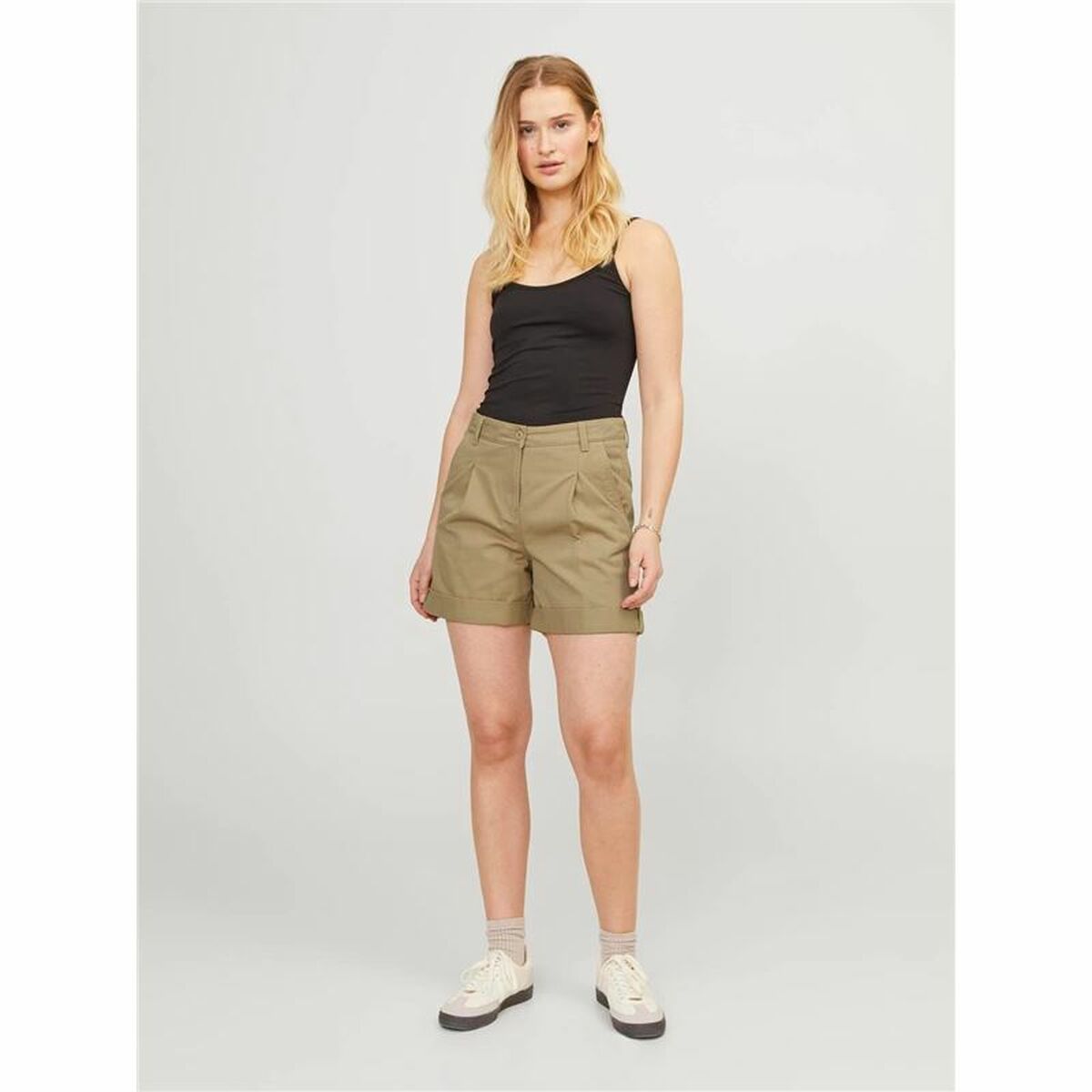 جاك وجونز Jxmaddy Rlx Short Pants Beige-3