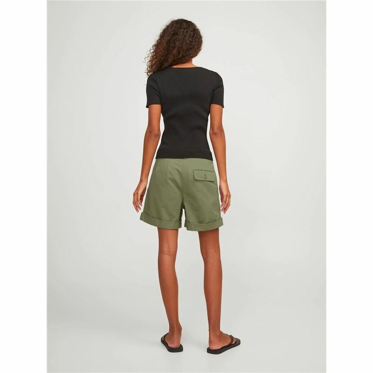جاك وجونز Jxmaddy Rlx Short Pants Green-4