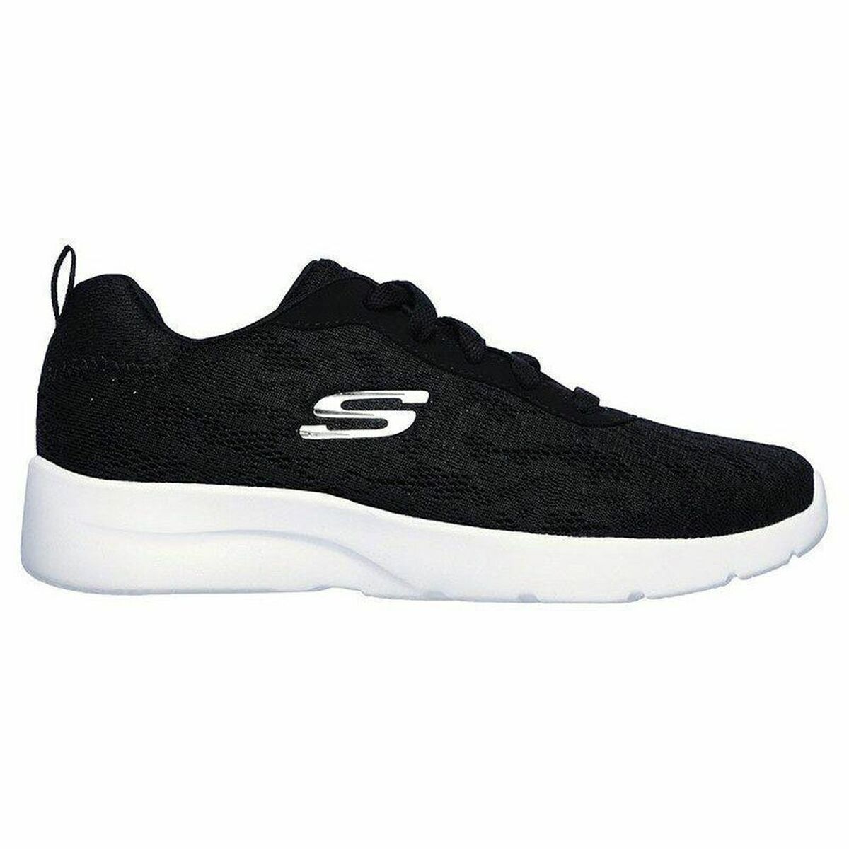 Zapatillas deportivas para mujer Skechers Floral Mesh Lace Up Black-2