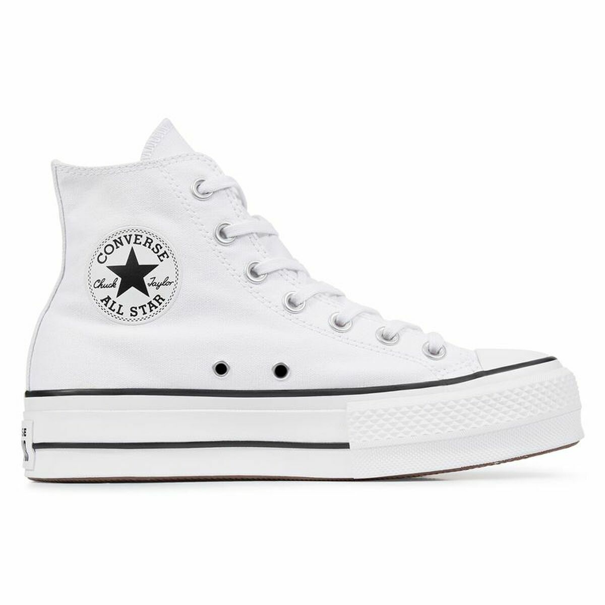 Women's Converse All Star Platform High Top White Casual Shoes