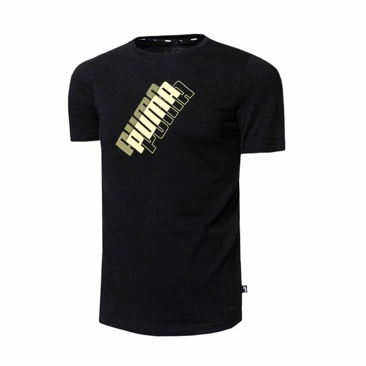 Puma Powerロゴ子供用半袖Tシャツブラック-2