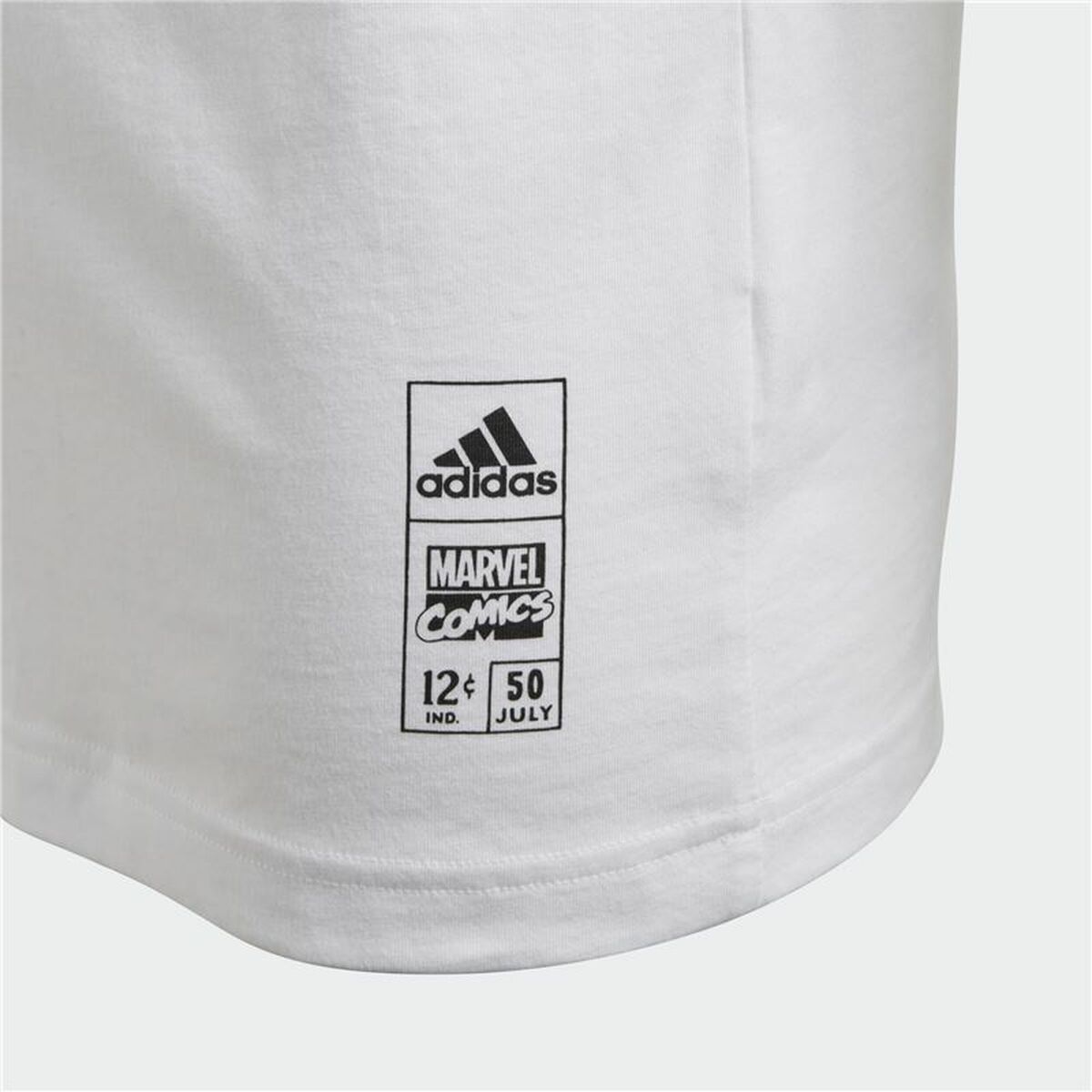 Adidas Sportswear Iron Man Graphic Children's Short Sleeve T-Shirt White-4