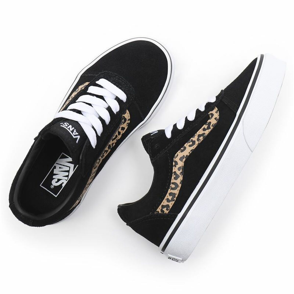 Повседневная обувь детская Vans Ward Suede Чёрный Леопардовый-3