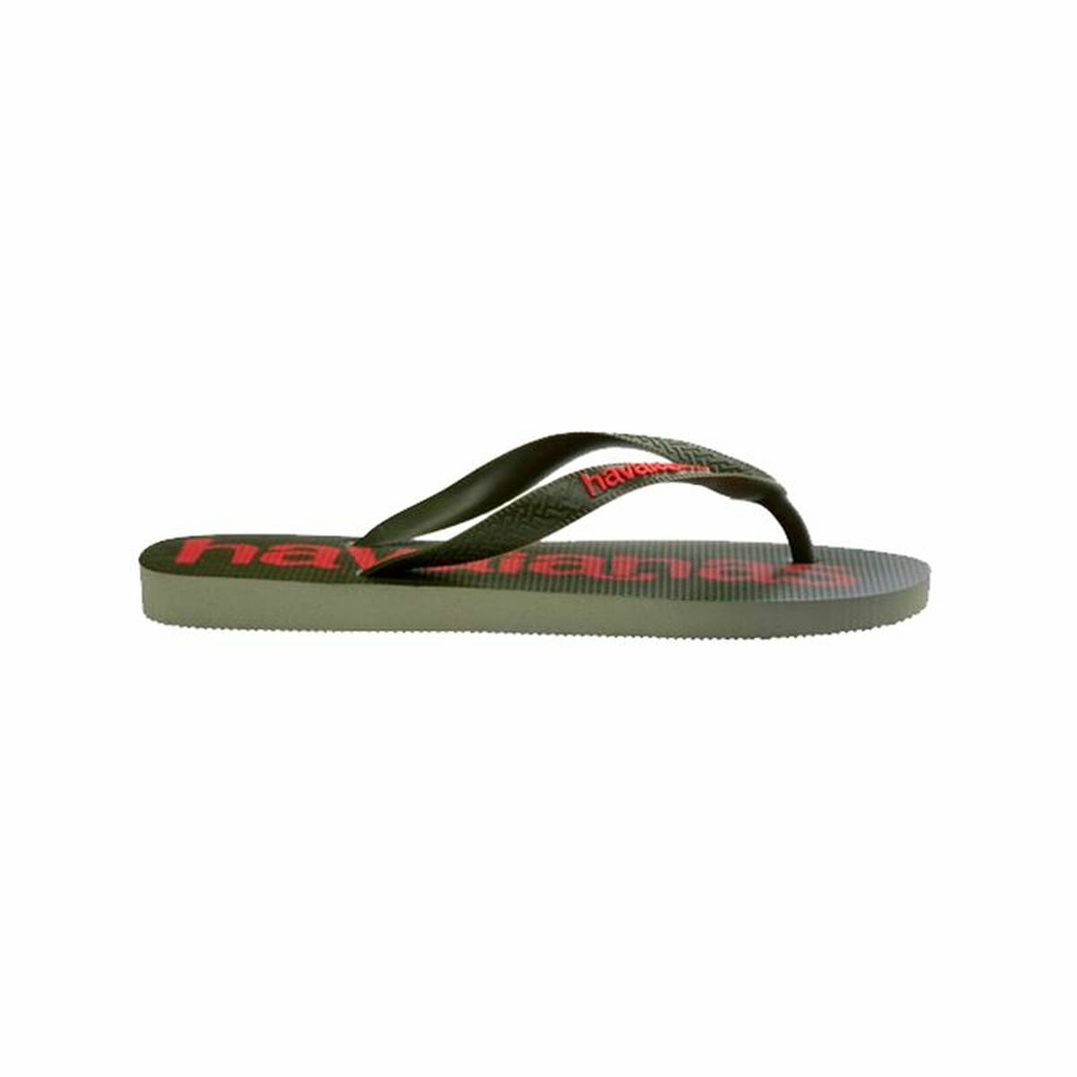 Шлепанцы для женщин Havaianas Top Logomania Красный Темно-зеленый Оливковое масло-2