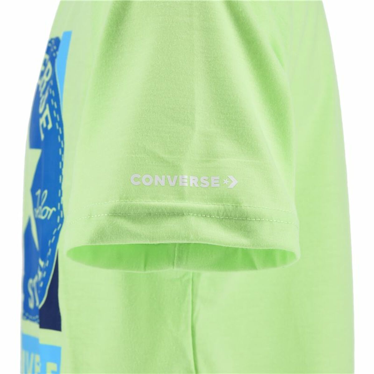 Детский Футболка с коротким рукавом Converse Renew GFX Зеленый-3