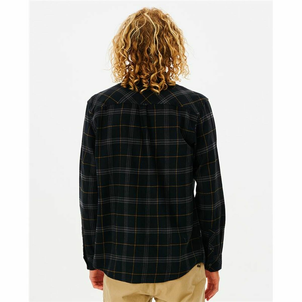 Рубашка с длинным рукавом мужская Rip Curl Checked in Flannel Franela Чёрный-2