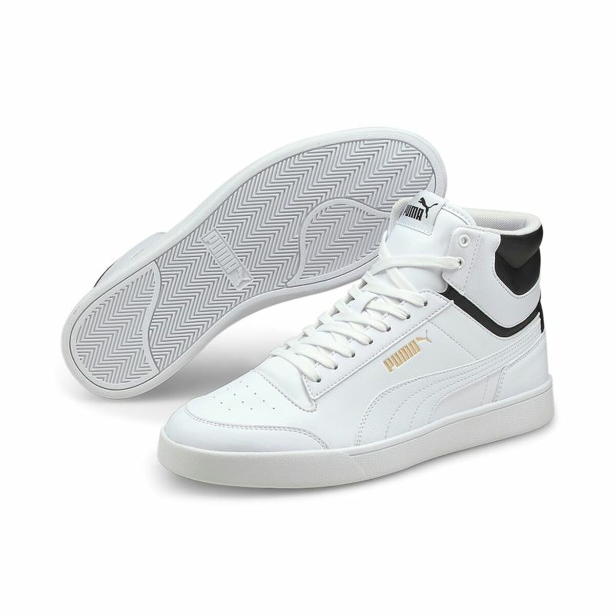 Sapatos Unisex Puma Shuffle Mid Branco-6