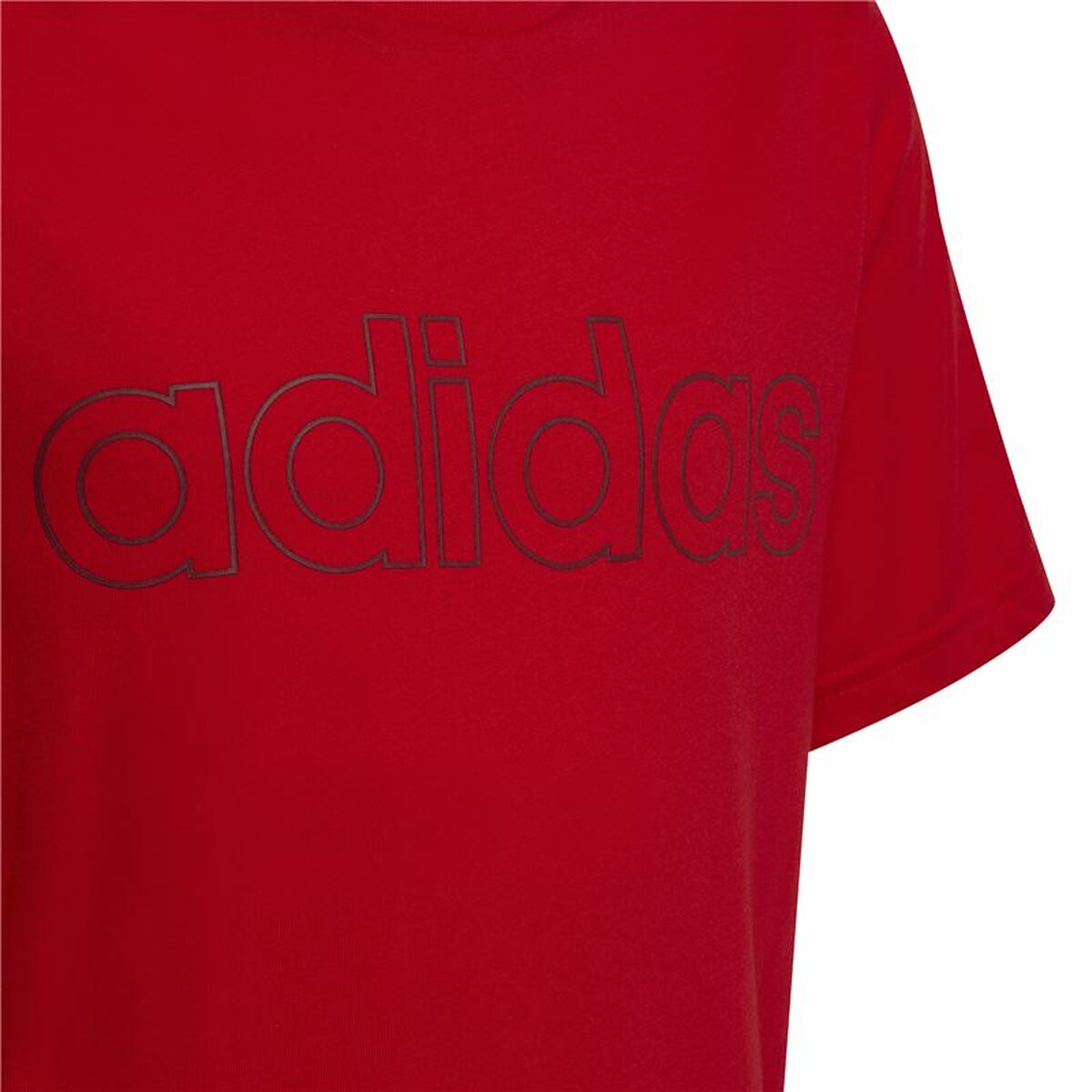 T-shirt à manches courtes pour enfants Adidas Essentiels Rouge-4
