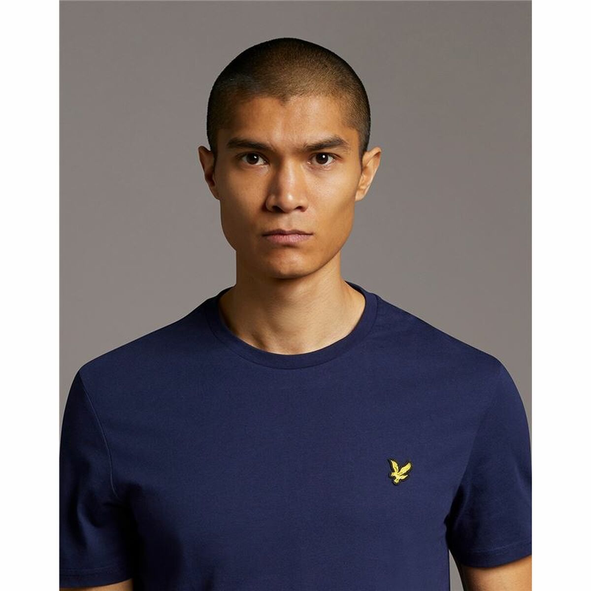 T-shirt à manches courtes pour homme Lyle & Scott V1-Plain Bleu foncé pour homme-3