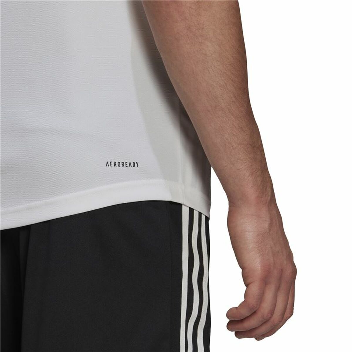 Поло с коротким рукавом мужское Adidas Primeblue 3 Stripes Белый-2