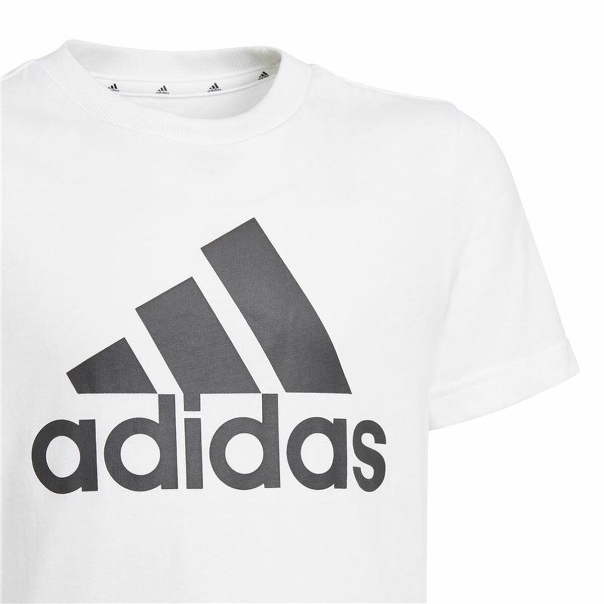 T-shirt à manches courtes Adidas Essentiels Blanc-4