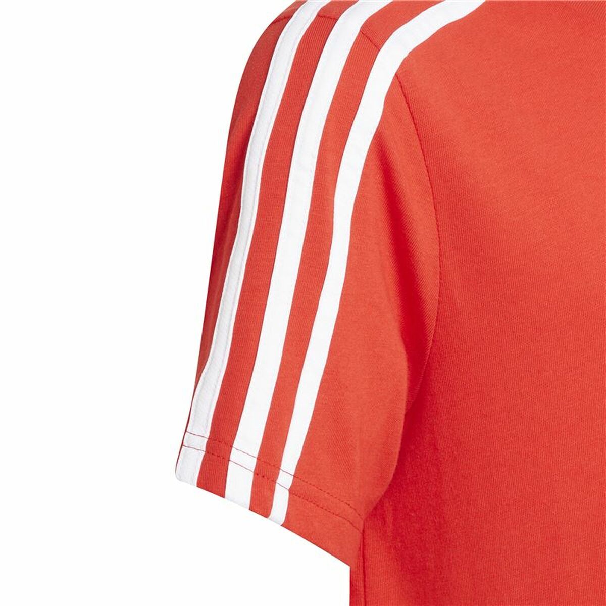T-shirt à manches courtes Adidas Essentiels 3 Bandas Rouge-3