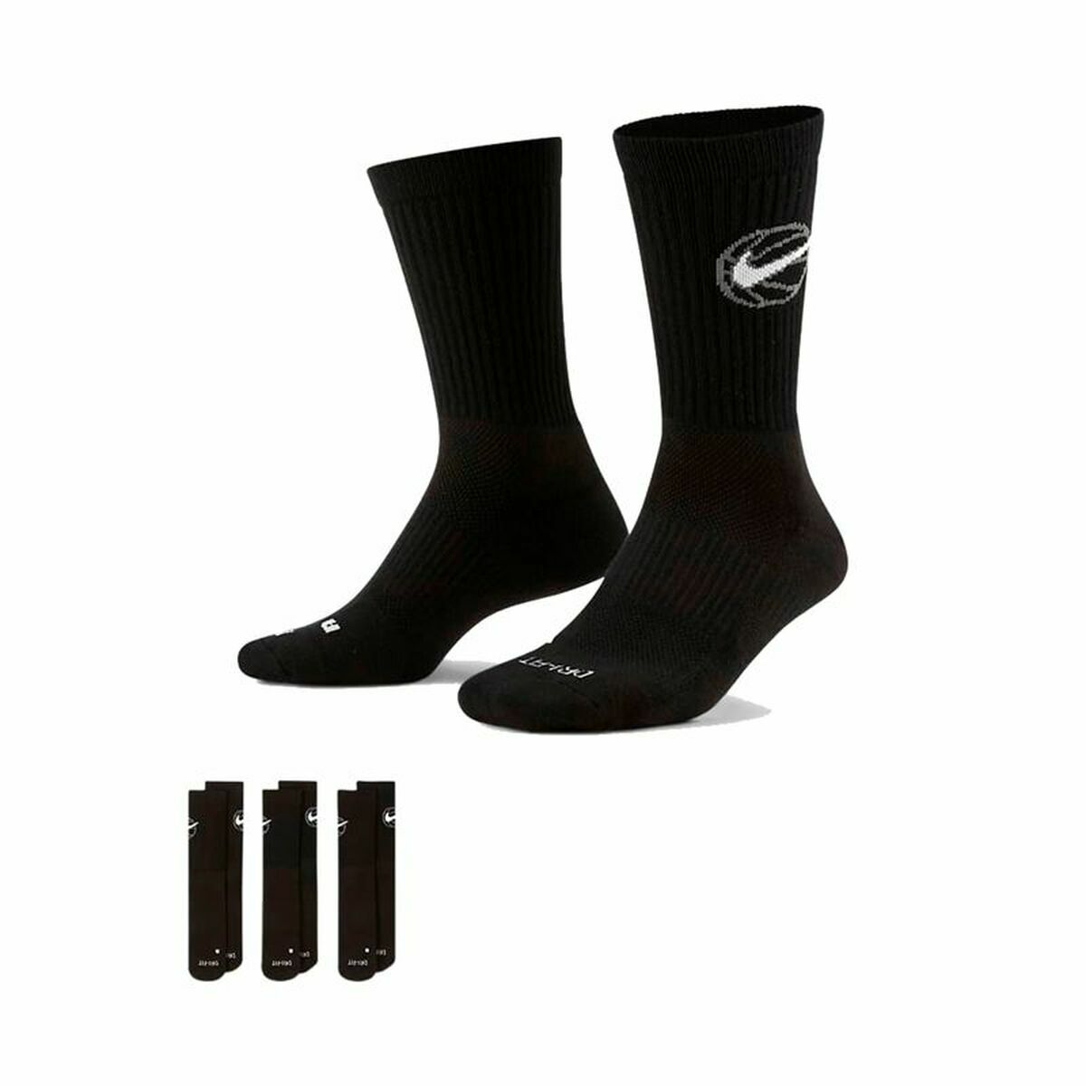 Носки Nike Everyday Crew Чёрный-2