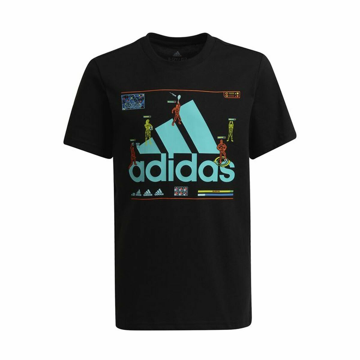 Детский Футболка с коротким рукавом Adidas Gaming Graphic Чёрный-2