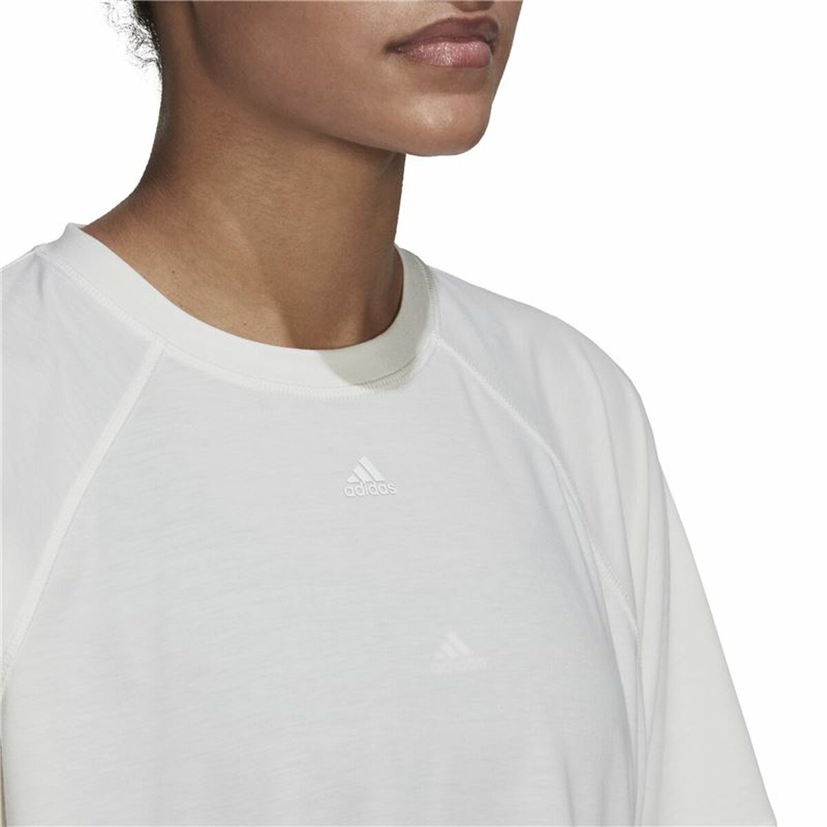 Футболка с коротким рукавом женская Adidas Aeroready Wrap-Back Белый-3