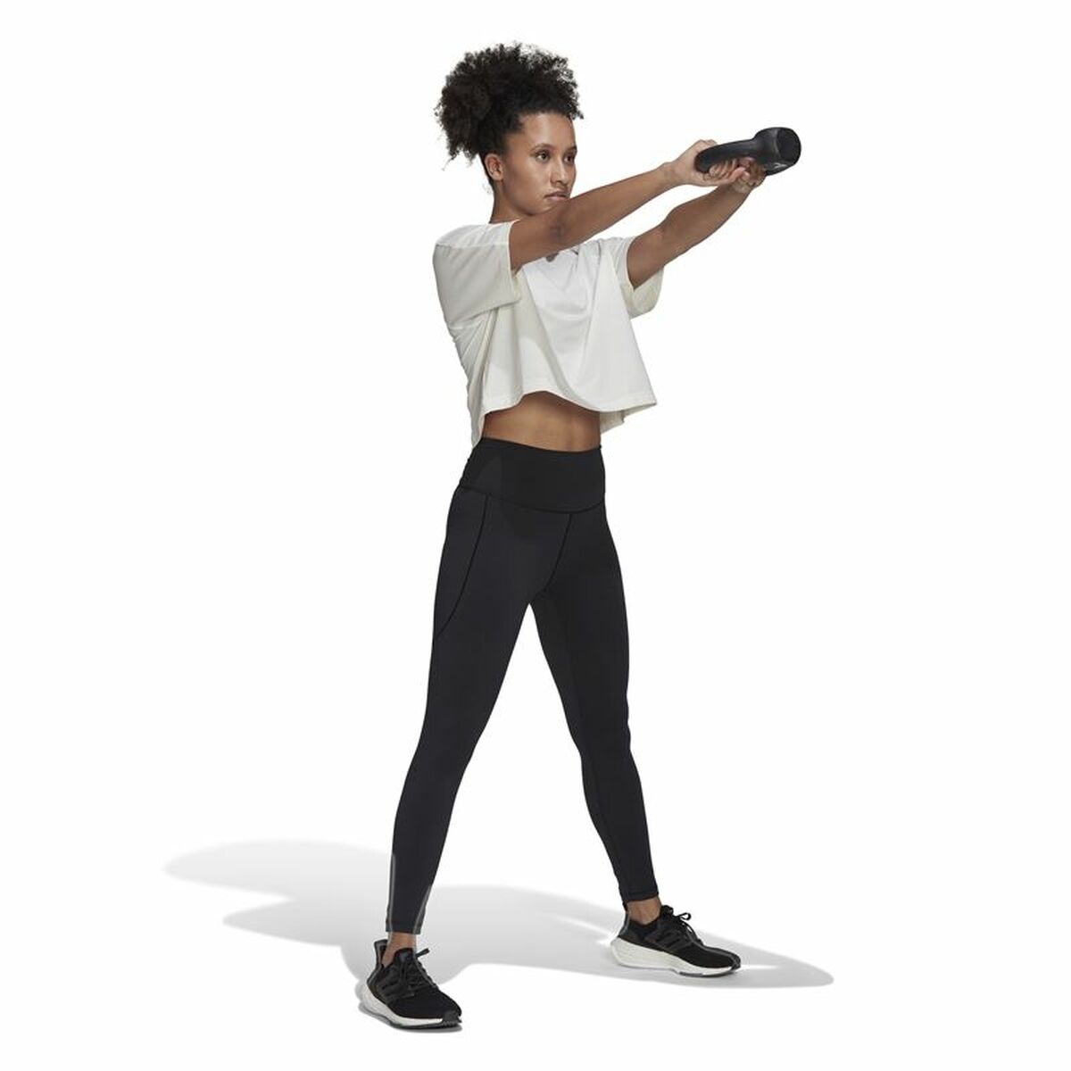 Футболка с коротким рукавом женская Adidas Aeroready Wrap-Back Белый-4