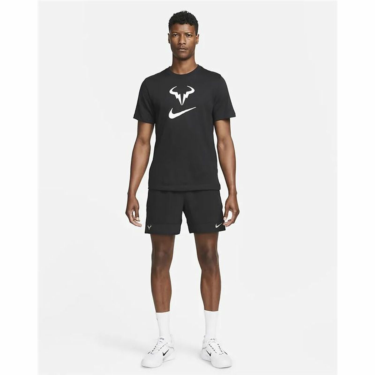 Футболка с коротким рукавом мужская Nike Court Dri-FIT Rafa Чёрный-4