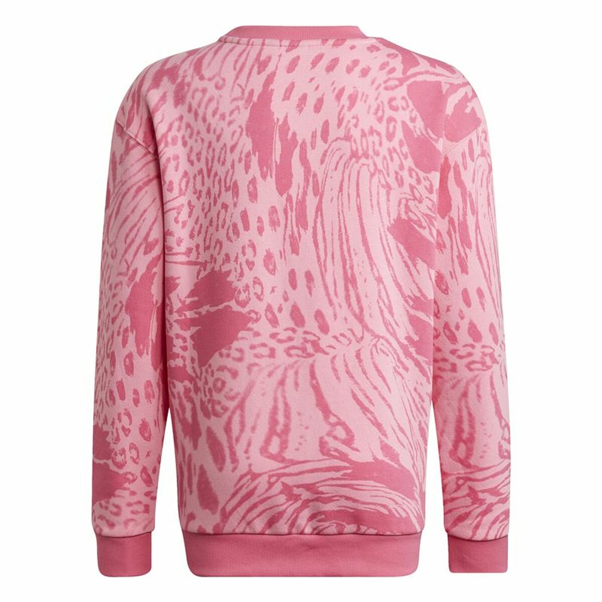 Толстовка без капюшона для девочек Adidas Future Icons Hybrid Animal Розовый-4