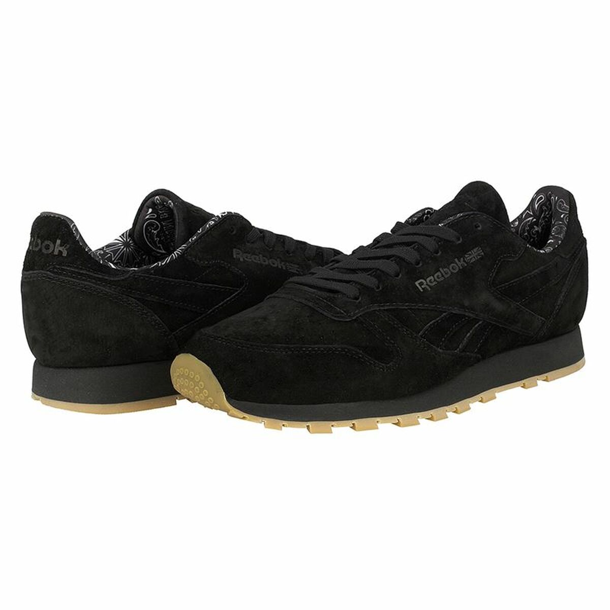 Reebok Classic Leather Men's Sports Sneakers Black-6