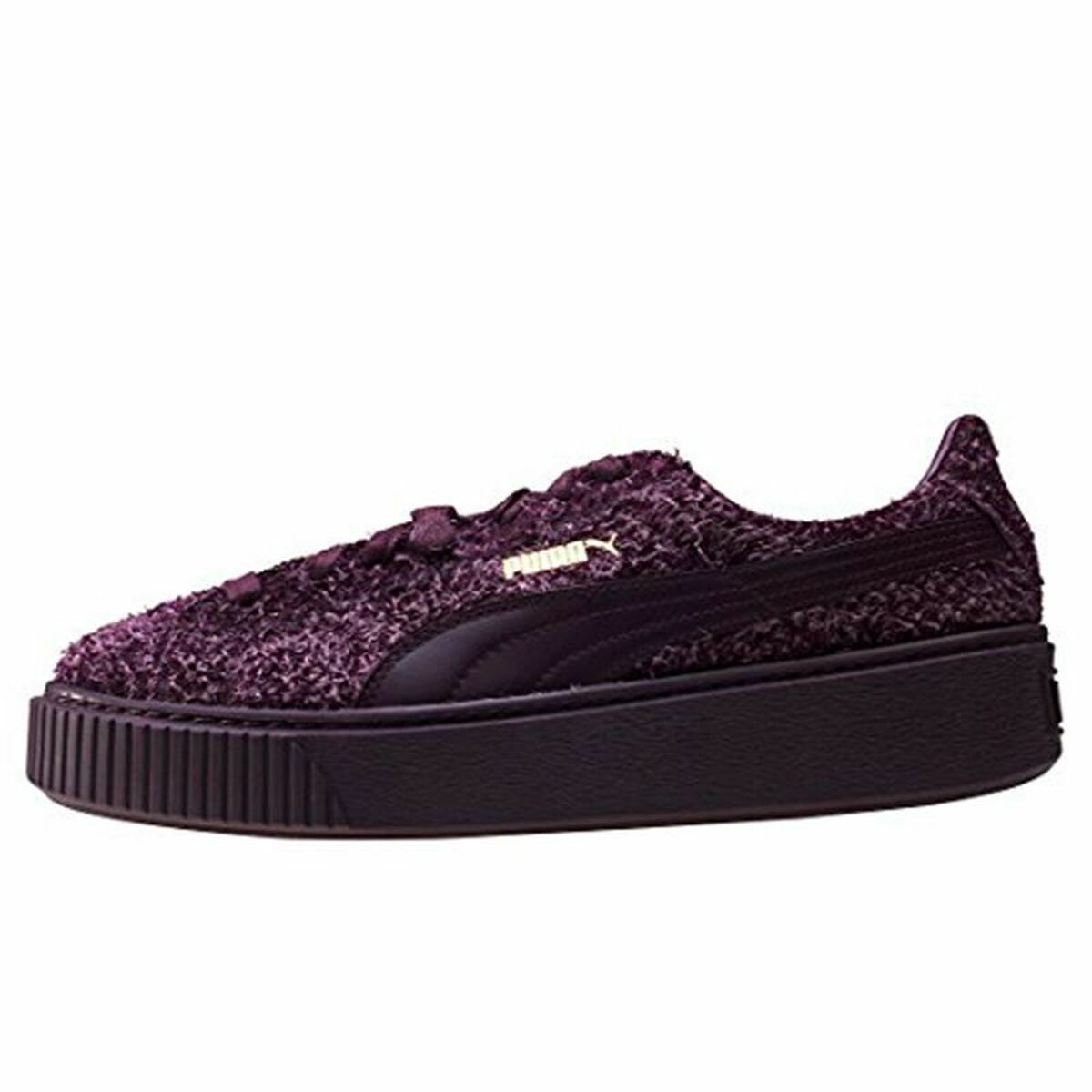 Puma Suede Platform Eletal Women's Sports Sneakers Purple-4