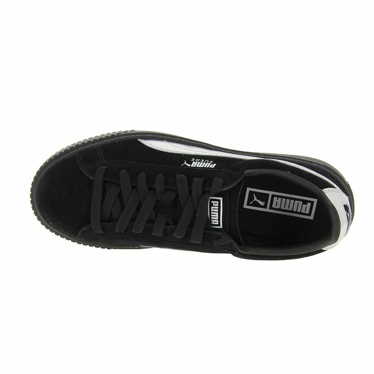 Puma Suede Platform Explos Women's Sports Sneakers Black-5
