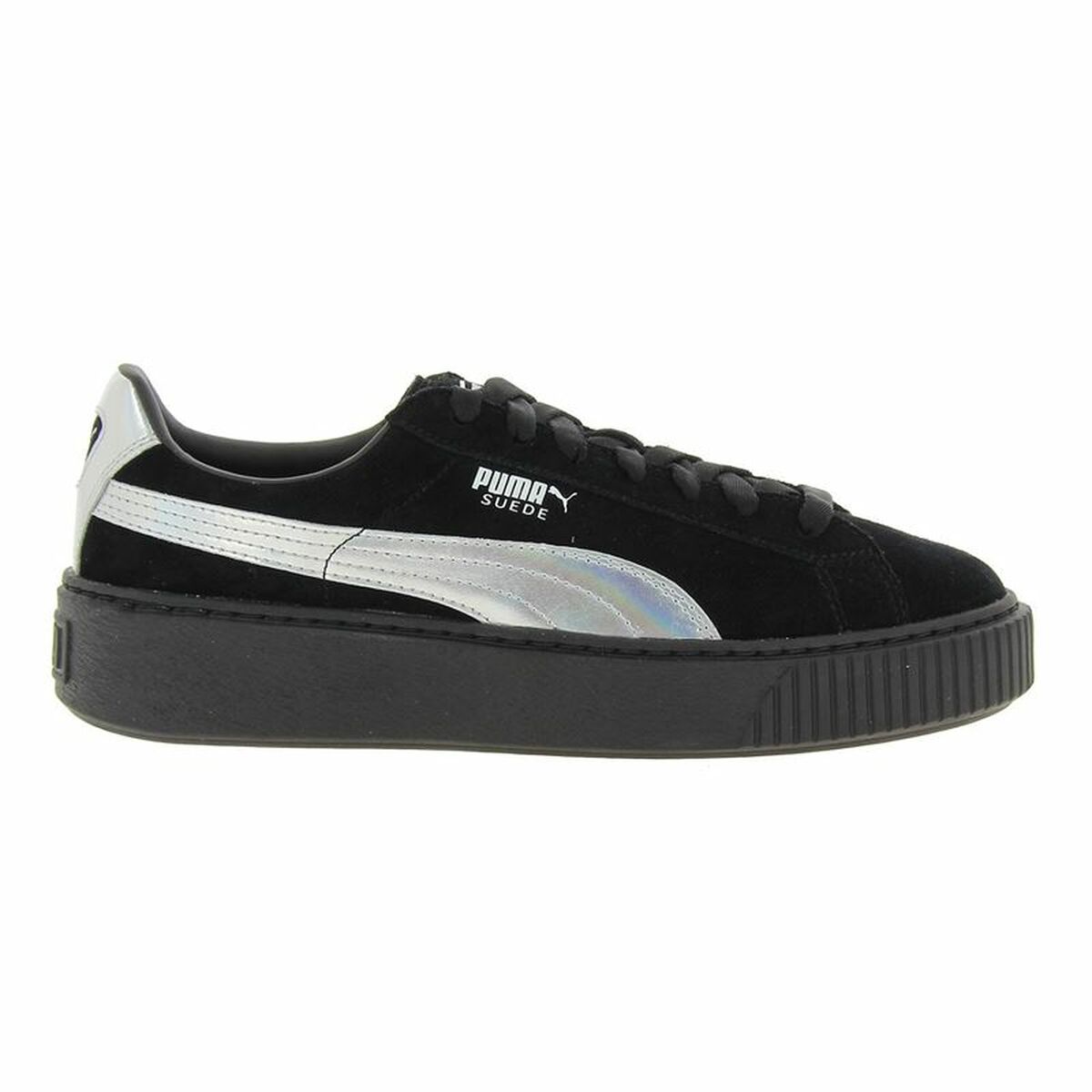 Puma Suede Platform Explos Women's Sports Sneakers Black-8