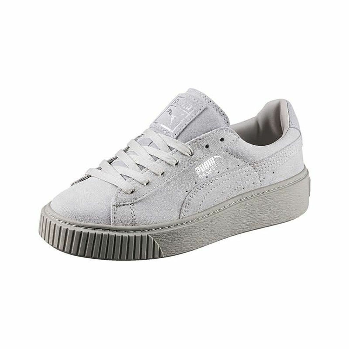 Puma Basket Platform Reset Women's Sports Sneakers White-4