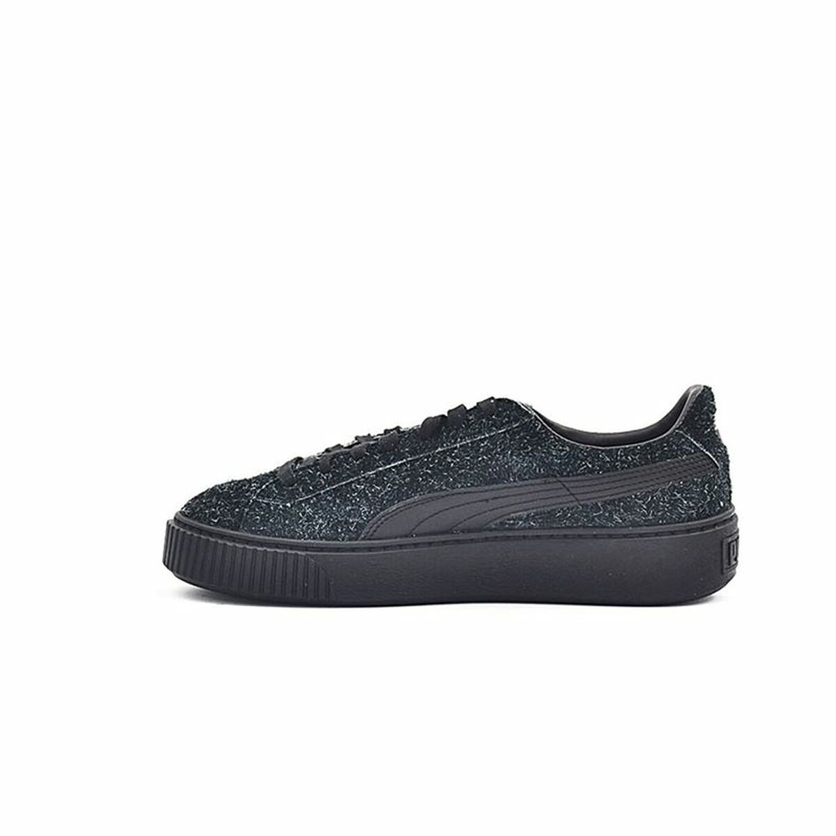 Puma Suede Platform Eletal Women's Sports Sneakers Black-7