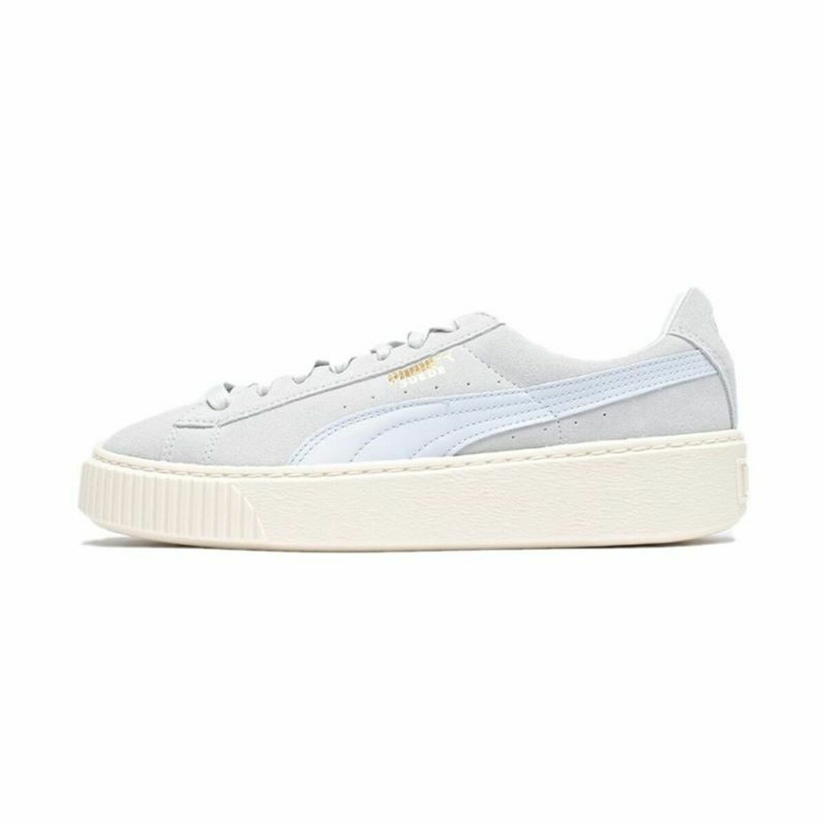 Puma Suede Platform Women's Sports Sneakers Light Gray-2