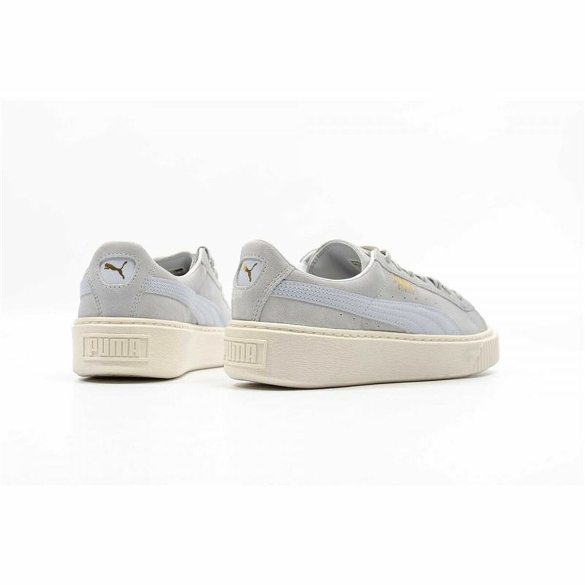 Puma Suede Platform Women's Sports Sneakers Light Gray-5