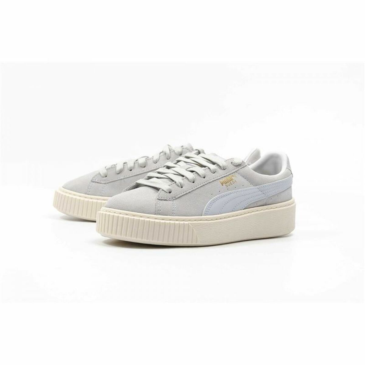 Puma Suede Platform Women's Sports Sneakers Light Gray-6