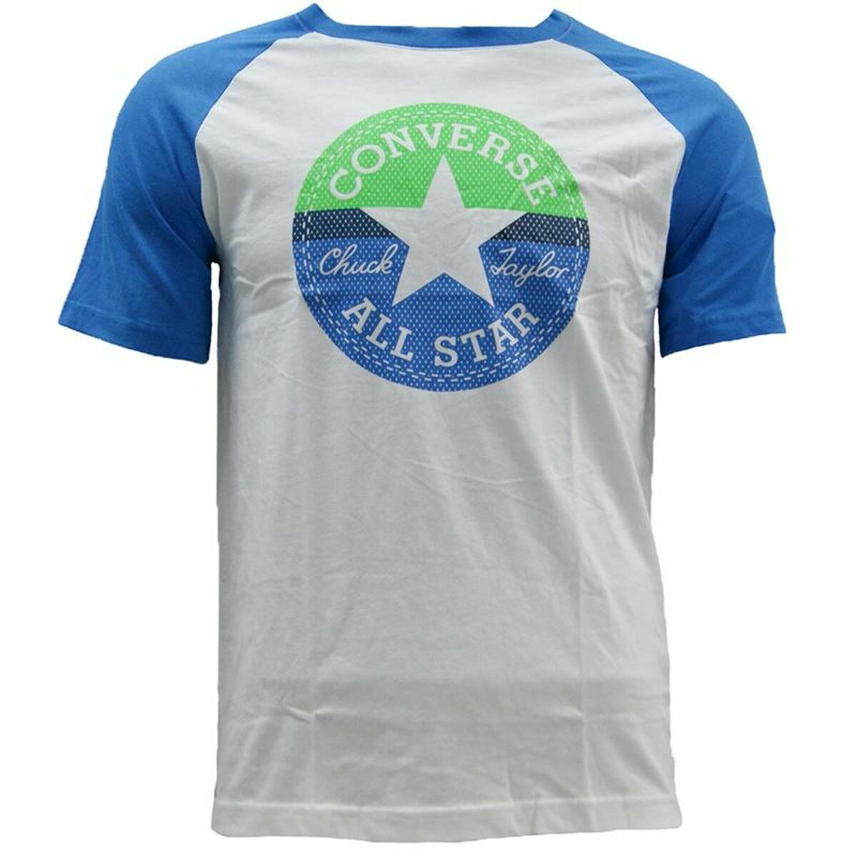 T-shirt à manches courtes pour enfants Converse Block Raglan Blanc-2