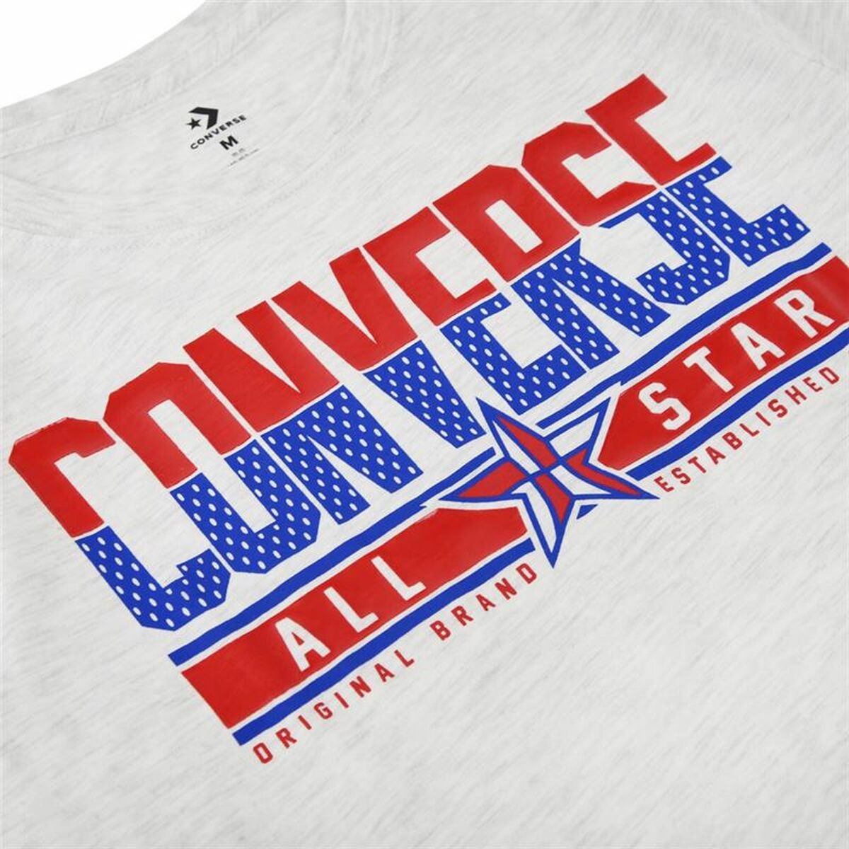 Детский Футболка с коротким рукавом Converse Star Birch Светло-серый-4