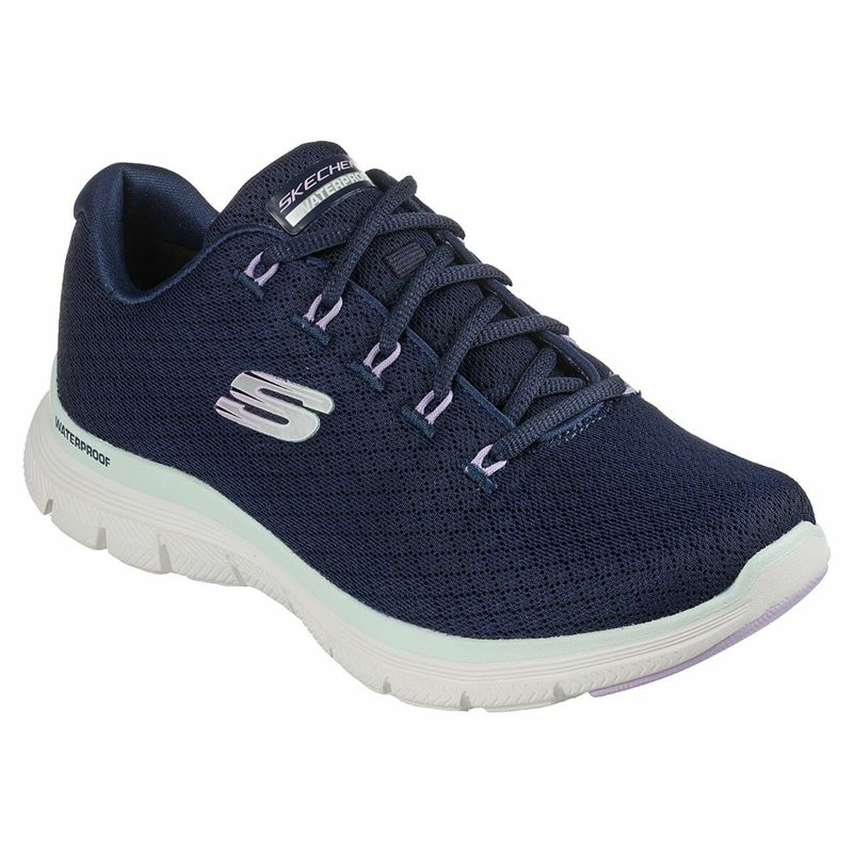 Skechers Women's Sports Sneakers 4. 0 - Coated Fide Dark Blue-3