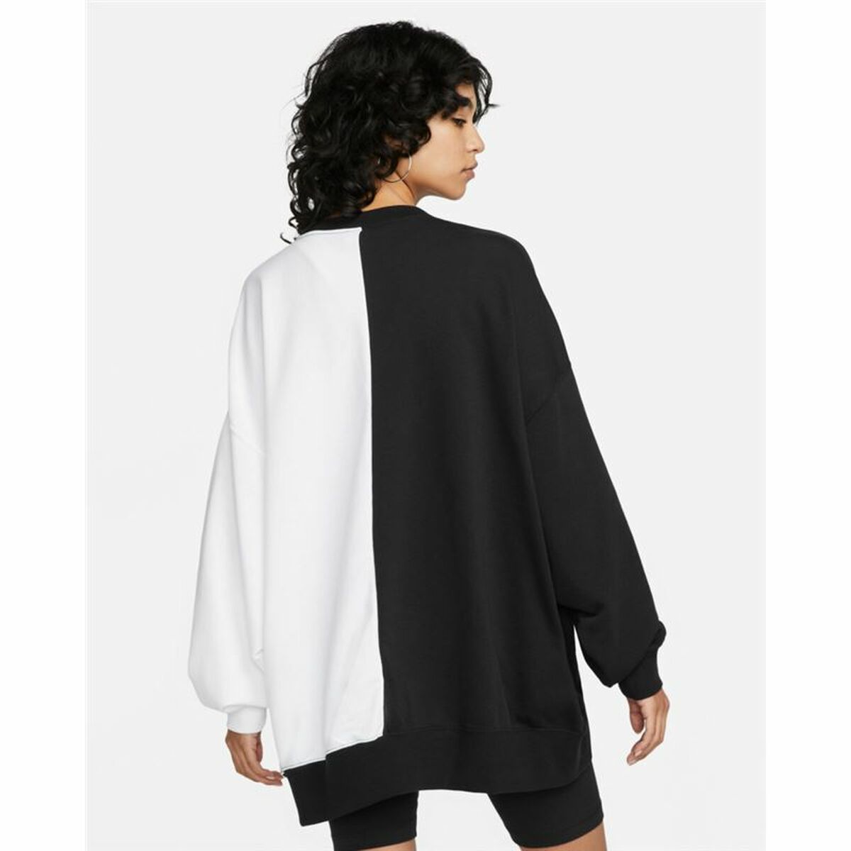 Толстовка без капюшона женская Nike Sportswear Белый Чёрный-3