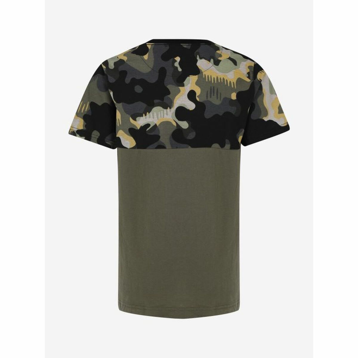 T-shirt pour enfants à manches courtes Converse Blocked Camo Jaune-6