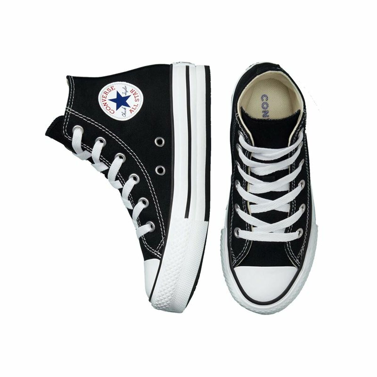 Детские спортивные кроссовки Converse Chuck Taylor All Star Lift Platform Чёрный-4