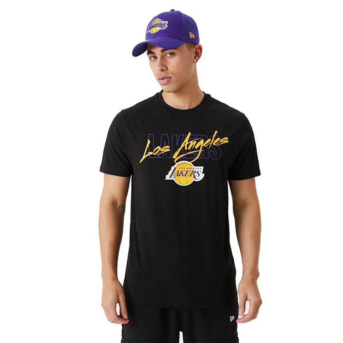 Футболка с коротким рукавом мужская New Era Script LA Lakers-2